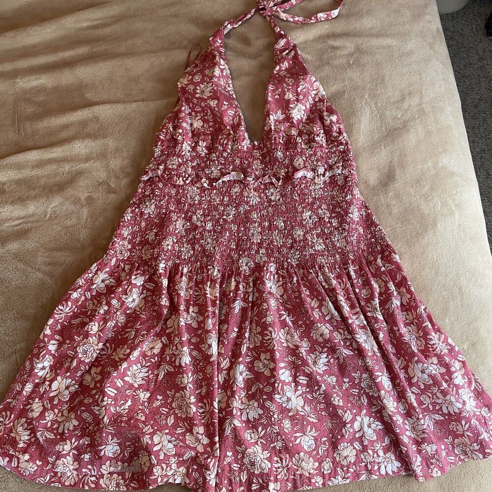 J. Crew πΊ HOST PICK πΊ Floral Halter Mini Dress - Pink - Picture 5 of 14